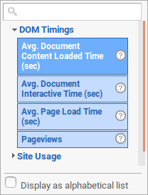 Site Speed metrics exposed by Google Analytics